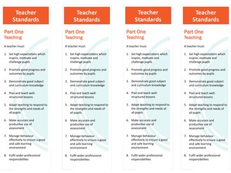 Teachers' Standards Bookmarks