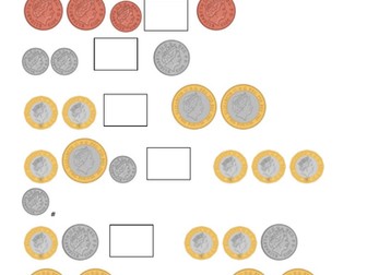 Yr 2Compare money activity sheet