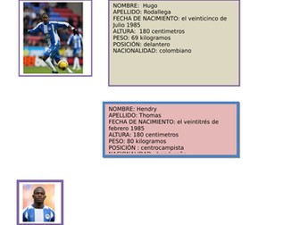 Los futbolistas reading comprehension