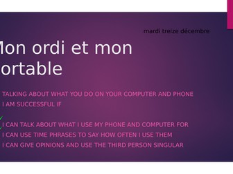 Mon ordi et mon portable