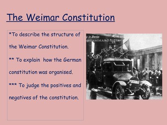 The Weimar Constitution