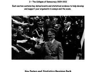 Democracy and Nazism - AQA 2O (AS) Revision Pack