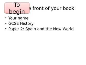 1. Introduction to Spain and the New World - Spanish exploration