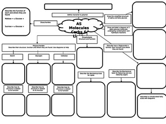AS Biology Biological Molecules Revision Mats