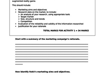 Unit 2 Developing a Marketing Campaign BTEC Level 3