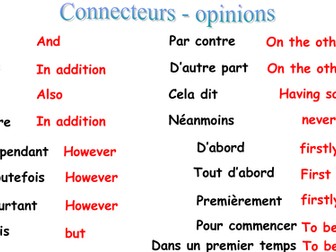 connectives and opinion in French