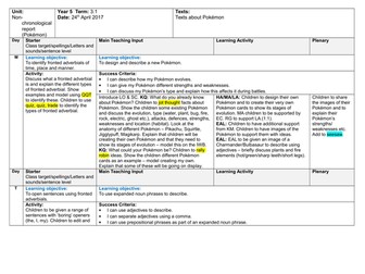 Pokemon Non-chronological report - 2 Weeks