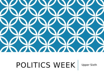 Year 12/13 (Sixth Form) Tutor Session - Politics Explained