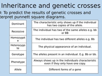 AQA Trilogy (new GCSE)  Genetics and inherited disorders