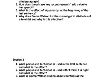 Speech Writing and Analysis: Emma Watson's HeForShe Speech