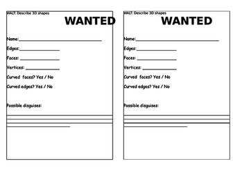 KS1 2D and 3D Shape activities and worksheets