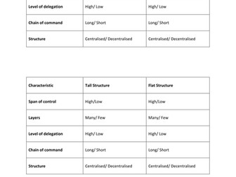 Organisational Structure