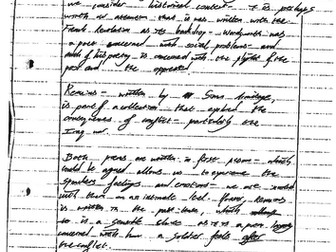 Five Top Grade exemplars - AQA NEW 9-1 GCSE Power and Conflict poetry responses