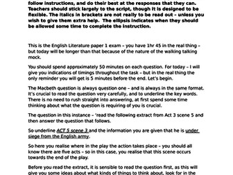 Macbeth 'Walking-Talking' Mock Script