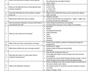 AQA GCSE Physics 2016 - Paper 1 - Key questions & phrases