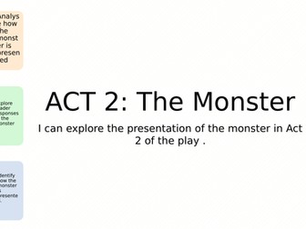 Frankenstein Act 2 lesson