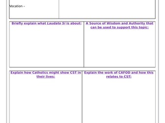 Edexcel 9-1 Catholic Practices Revision Worksheets