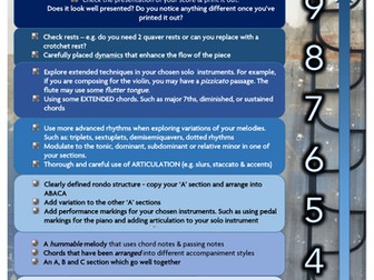 Posters for Edexcel Brief 2017-2018 Composition: Rondo Form , Pop Song and Jazz Waltz