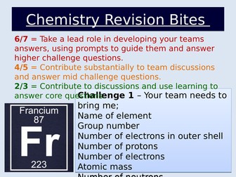Chemistry Revision Challenge Lesson