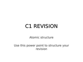 AQA chemistry - C1 revision