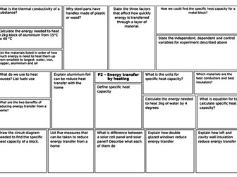 P2 Energy transfer revision for new AQA spec