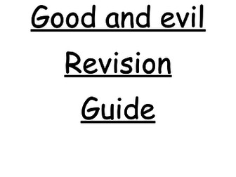 Good and evil revision guide eduqas route B