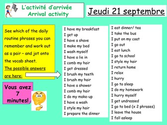 STUDIO HIGHER Module 3 Daily routine