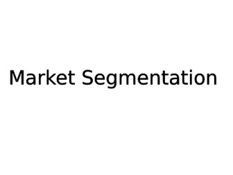 Market Segmentation