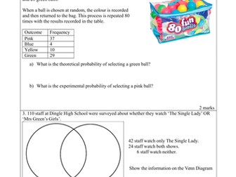 Probability Yr 10 Intermediate NSW Australian Curriculum