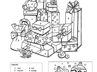 French colouring by numbers (Christmas)