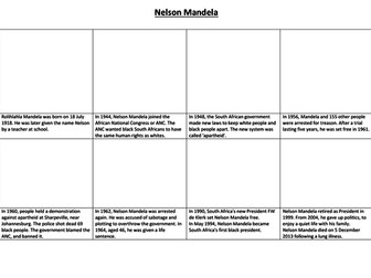 Nelson Mandela Comic Strip and Storyboard