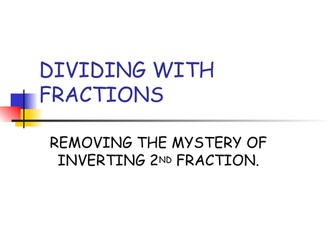 Division and fractions.