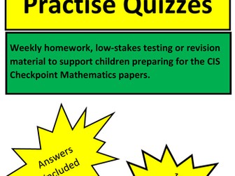 Maths  Revision Quizzes Year 6 Cambridge International Curriculum Checkpoint Exams