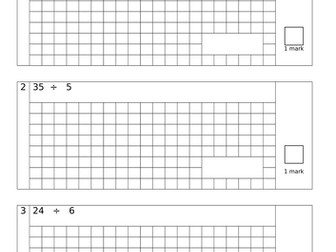Division Arithmetic Practice Papers (editable, with answers) -  Year 4, Year 5 & Year 6