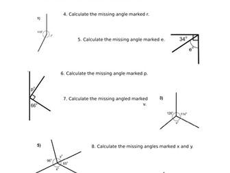 Angle Rules Worksheet