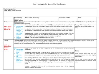 Ks2 Weekly plan for introducing Leon and the Place between