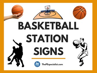 10 Fun Basketball Activity Station Signs for PE Class
