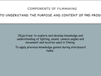 R081 Pre-Production skills filming prep