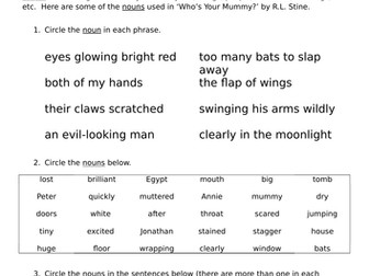 KS2 Identifying Nouns - Y3, Y4, Y5, Y6