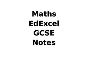 New Edexcel Maths GCSE Full Notes! Grade 9 Approved