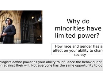 Why do Minorities Have Less Political Power