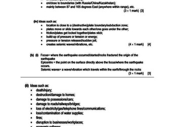 IGCSE RIVER PROCESSESAND MARKSCHEME