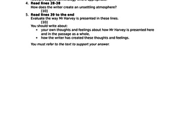 Eduqas/ WJEC style Language Component 1 reading section