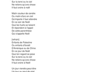 French Christmas card and song