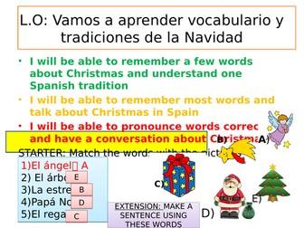 Christmas lesson Spanish Navidad