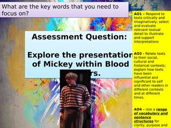 Assessment on Mickey - Blood Brothers