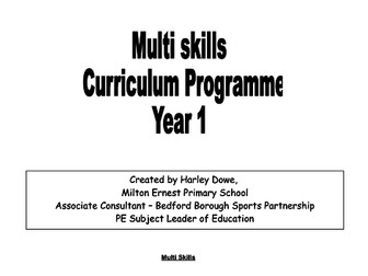 Multi Skills Scheme of work for Year 1