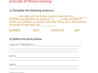A Fitness Workout Lesson: Bingo!