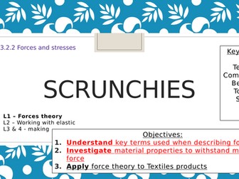 Forces and stresses - 4 lessons with practical. New D&T GCSE