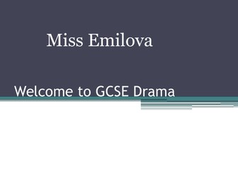 Introduction to GCSE Drama